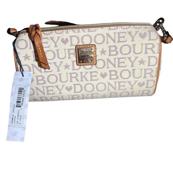 COPY - COPY - NWT Rare! Dooney & Bourke Full Signature Logo Small Barrel Handba… - Picture 2 of 7